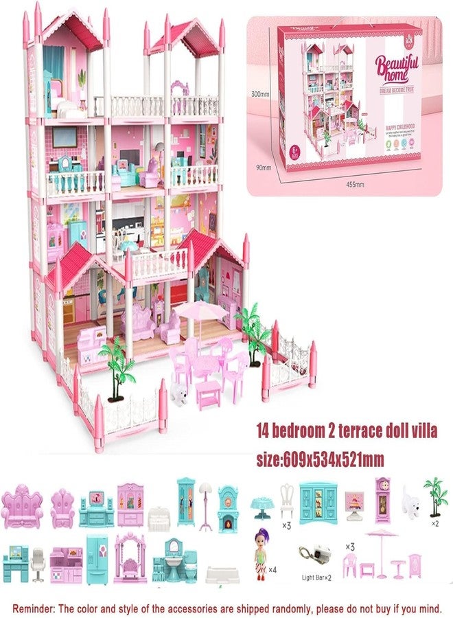 Babelly Latest & New Snow Cottage Dollhouse Playset DIY Winter Home with Furniture & Accessories for Girls for Kids - Image 3